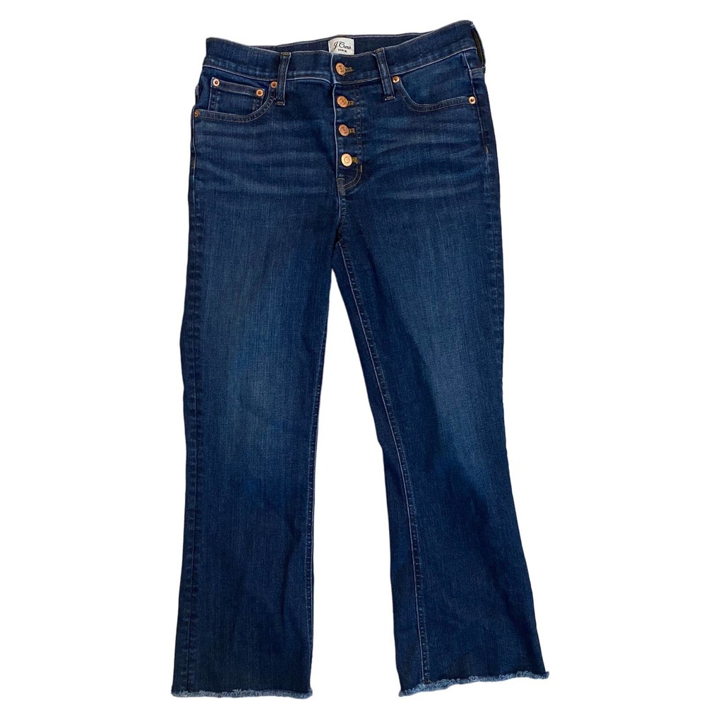 Women’s J. Crew High Rise Billie Demi Boot Crop Jean Size 28